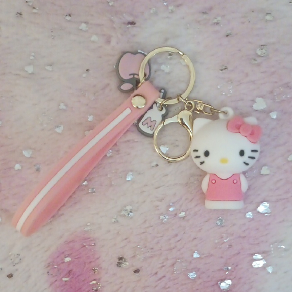Hello Kitty Pink Charm Keychain